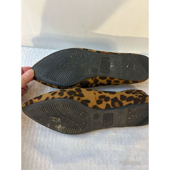 9W Time & Tru pointy flat shoes animal print Wides - Picture 5 of 7